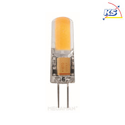 LED pin base lamp, 12V AC, G4, 1.8W 2800K 180lm