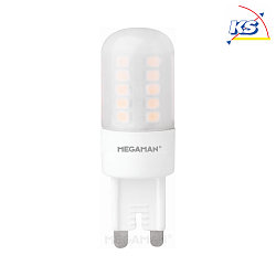 LED plug-in socket lamp, 230V AC, G9, 3.5W 2800K 300lm, dimmable