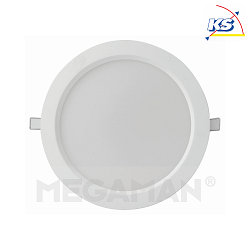 Recessed LED downlight RICO DL SLIM, IP44, dimmable, 25W 2800K 2000lm, white