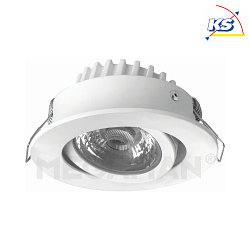 Recessed LED spot RICO HR, IP44, 6.5W 2800K 500lm 36, CRi> 90, swiveling, dimmable