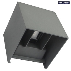 outdoor wall luminaire MEGATRON WING LED up / down IP54, anthracite, powder coated, transparent 