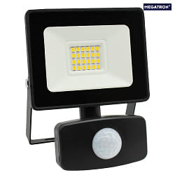 LED Floodlight ISPOT M, 9,5W, 1250lm, 4000K, IP54, incl. PIR sensor, black