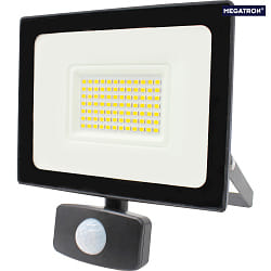 LED Floodlight ISPOT L, 27W, 3800lm, 4000K, IP54, incl. PIR sensor, black