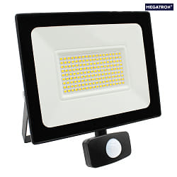 LED Floodlight ISPOT XL, 47W, 6600lm, 4000K, IP54, incl. PIR sensor, black