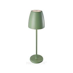 Batteri bordlampe TAVOLA up / down, d�mpbar IP54, gr�n, hvid mat d�mpbar