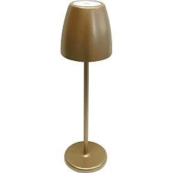 Batteri bordlampe TAVOLA PREMIUM med USB tilslutning, med touch-d�mper, magnetisk montering IP54, guld d�mpbar