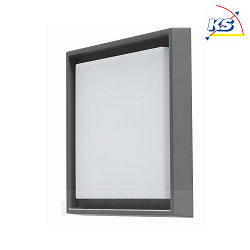 Outdoor LED luminaire QUADRO L for wall or ceiling, 27 x 27cm, IP54, 25W 3000K 2900lm