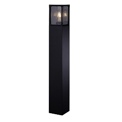 P�lelampe POLLA firkantet, slagfast E27 IP44, antracit d�mpbar