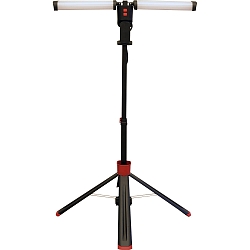 LED Arbejdslampe HELFA DUO Lys p� byggepladsen, 80W, 5000K, 4500lm, IP54, r�d
