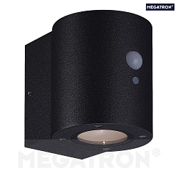 solar wall luminaire MEGATRON PRO LOKY round IP54, anthracite, opal, powder coated dimmable