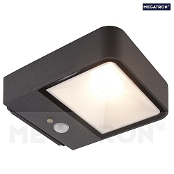 solar wall luminaire MEGATRON PRO WANDIA IP54, anthracite, opal, powder coated dimmable