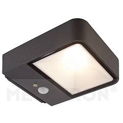 Solar v�glampe WANDIA firkantet, flad, med sensor IP54, antracit 