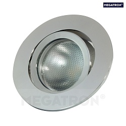 Indbygnings loftlampe DECOCLIC rund, svingbar GU10 IP20, aluminium dmpbar