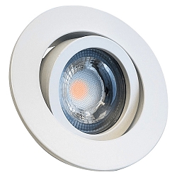 Indbygningslampe DECOCLIC KOIN DIM rund, svingbar, s�t med 1 IP20, hvid d�mpbar 7,6W 550lm 3000K 38� 38� CRI > 97