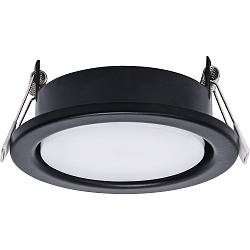 Indbygningslampe MEGATRON PLANEX GX53 IP20, sort, lakeret