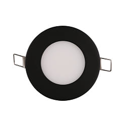 Indbygget downlight LED PANEL FLAT 85 R SCCT DIM C rund, CCT Switch IP44, sort d�mpbar