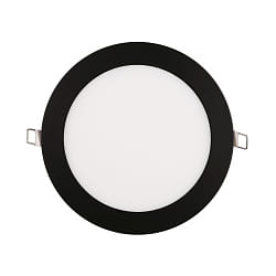 Indbygget downlight LED PANEL FLAT 170 R SCCT DIM C rund, CCT Switch IP44, sort d�mpbar