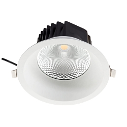 LED DOWNLIGHT 210 til sk�rmarbejde, 34W 4000K 3400lm 60�, CRi>90, UGR<19, d�mpbar, hvid