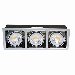 LED Indbygningslampe LED MINI KARDAN E3, 3x7W, titanium mat, 3000K, 38�