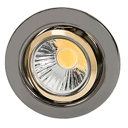 Indbygningsspot DOWNLIGHT C 3840, � 7cm, drejelig, sort chrom / IR guld