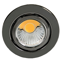 Indbygningsspot DOWNLIGHT D 3830, � 8.8cm, drejelig, sort chrom