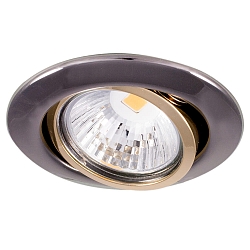 Indbygningsspot DOWNLIGHT D 3830, � 8.8cm, drejelig, sort chrom / IR guld