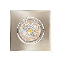 downlight 5068Q ECO FLAT SCCT 38� DIM C square, swivelling, CCT Switch IP40, brushed nickel dimmable