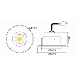 Downlight 5068 ECO FLAT LED bl�ndfri, pulverlakeret, hvid mat d�mpbar