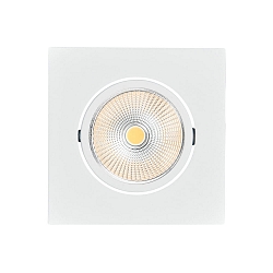 Downlight 5068Q ECO FLAT BIO firkantet IP40, hvid mat d�mpbar