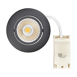 Downlight 5068 ECO DOB rund, svingbar, inkl. driver, s�t med 1 IP40, sort mat d�mpbar