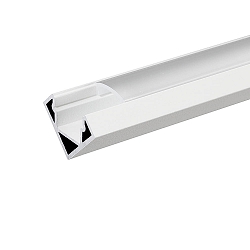 Aluminium Hj�rne Profil 2 TP, 200cm, til LED Strips op til 1.2cm bredde, hvid mat