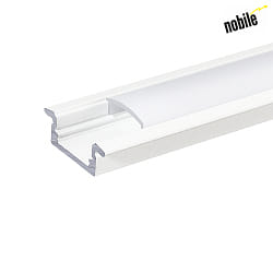 Aluminum T-Profile 2 OP, 200cm, for LED Strips up to 12 mm, white matt