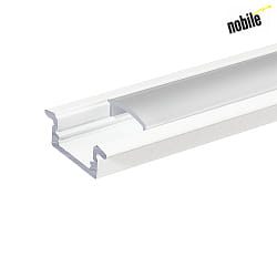 Aluminum T-Profile 2 TP, 200cm, for LED Strips up to 1.2cm width, matt white