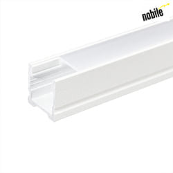 Aluminium U-Profil 4 OP, 200cm, til LED Strips op til 13 mm, hvid matt