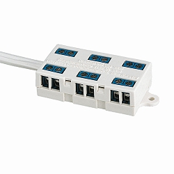 Lavsp�nding Distributor 6-fold, Skrueklemmer