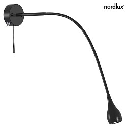 Nordlux LED Vægspot DROP LED, 3W LED, 3000K, 130lm, IP20, sort