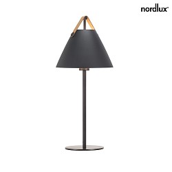design for the people by Nordlux Bordlampe STRAP, højde 55cm, skærm Ø 25cm, E27, sort