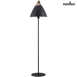 design for the people by Nordlux Standerlampe STRAP, højde 153.7cm, skærm Ø 36cm, E27, sort