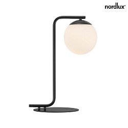 Nordlux Bordlampe GRANT, højde 41cm, skærm Ø 14.5cm, E14, sort