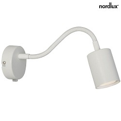 Nordlux LED Vægspot EXPLORE FLEX ARM, 3W SMD LED, GU10, 2700K, 200lm, IP20, hvid