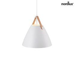 design for the people by Nordlux Pendel STRAP 36, 36cm, E27, IP20, metal, hvid