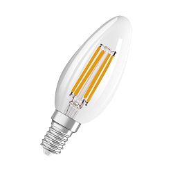 Gl�dep�re kerteformet SUPERSTAR PLUS CLASSIC B40 GLOWDIM Dim-To-Warm klar E14 4W 470lm 2200-2700K 300� CRI 80-89 d�mpbar