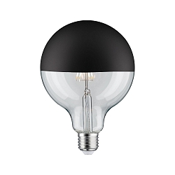 Top spejl lyskilde globeformet DECO GLOBE G125 LED BLACK MATT G125 klar E27 6,5W 600lm 2700K CRI >80 d�mpbar