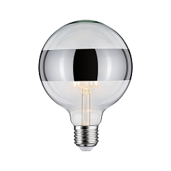 Filament Globe lyskilde DECO GLOBE LED MIRROR-RING SILVER G125 klar E27 6,5W 640lm 2700K CRI >80 d�mpbar