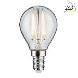LED Filament Drop lamp P45, 230V, E14, 2.6W 2700K 250lm, not dimmable, glass clear