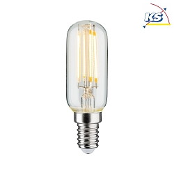 LED Filament Tube lamp T25, 230V, E14, 4.8W 2700K 470lm, dimmable, glass clear