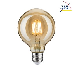LED Filament Globe Lamp G95 GOLD, 230V, E27, 6.5W  2500K 680lm, not dimmable, glass clear