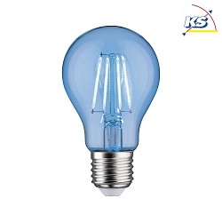 LED Deco Filament Pear Lamp BLUE NonDim, 230V, E27, 2.2W 1000K 40lm, glass clear