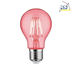 LED Deco Filament Pear Lamp RED NonDim, 230V, E27, 1.3W 1000K 40lm, glass clear