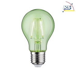 LED Deco Filament Pear Lamp GREEN NonDim, 230V, E27, 1W 4900K 170lm, glass clear